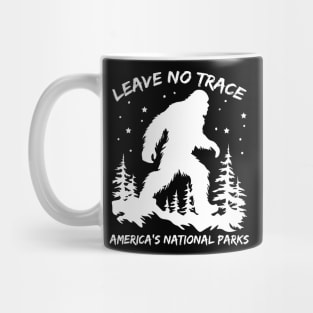 Leave No Trace America National Parks Shirt Funny Big Foot Gift For Men Wonen Mug